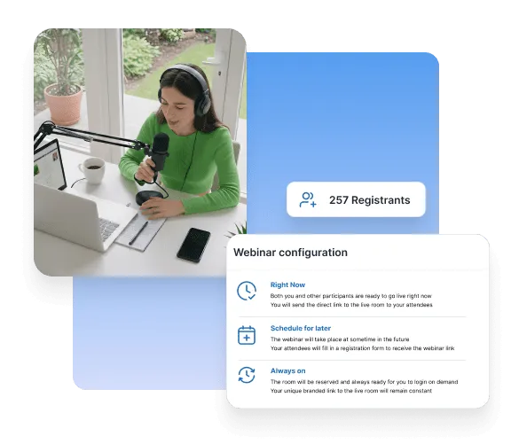 EverWebinar feature visual 2 — engagement tools